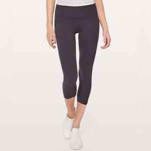 Lululemon Align Crop 21” Dark Grey Rise Yoga Leggings Size 4